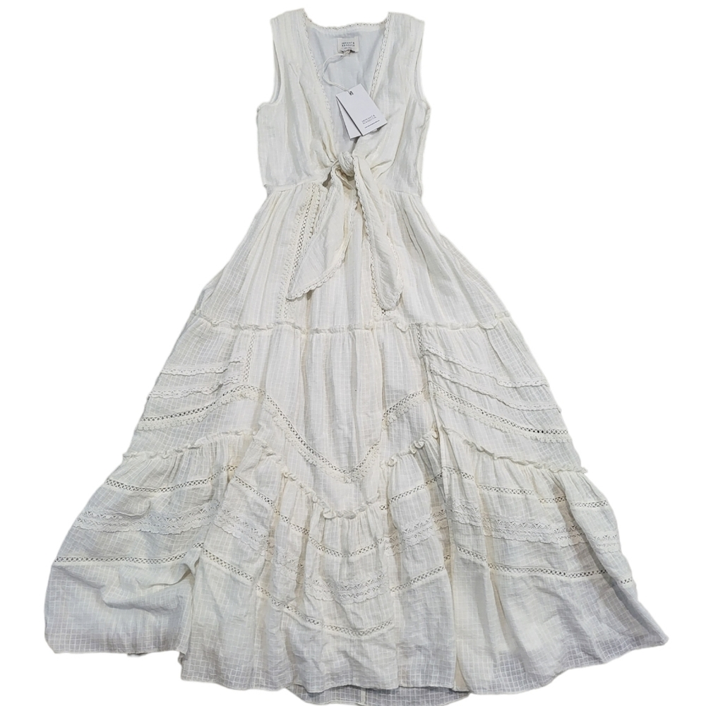 Hemant and Nandita Juhi Midi Dress in White XS NWT - Picture 6 of 10